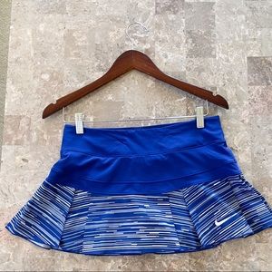 Nike Dri-Fit Women’s Tennis Skort, Golf Skirt, Court Skirt, Blue and White.